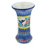 Polish Pottery Vase 7&quot; Solo Hummingbird UNIKAT