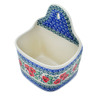 Polish Pottery Wall Jar 6&quot; Red Pansy