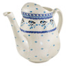 Polish Pottery Watering Can Winter Sparrow