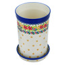 Polish Pottery Wine Chill with Saucer 8&quot; Summer Blossoms