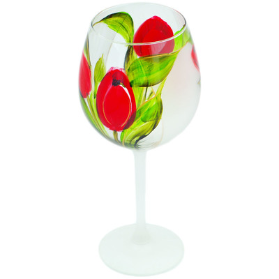 Glass Wine Glass 20 oz Frosty Tulip