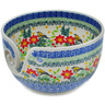 Polish Pottery Yarn Bowl 7&quot; Festive Avian Delight UNIKAT