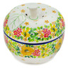 Polish Pottery Apple Shaped Jar 5&quot; Bright Spring UNIKAT