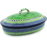 Polish Pottery Baker with Cover 12&quot; Key Lime Dreams UNIKAT