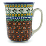 Polish Pottery Bistro Mug Cranberry Medley UNIKAT