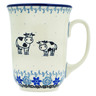 Polish Pottery Bistro Mug Happy Cows