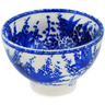 Polish Pottery Bowl 4&quot; Blue Poppy Dream UNIKAT