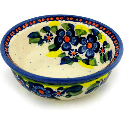 Polish Pottery Bowl 5&quot; Bright Buds