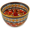 Polish Pottery Bowl 6&quot; Autumn Glow UNIKAT