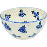 Polish Pottery Bowl 6&quot; Blue Berry Special UNIKAT