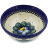 Polish Pottery Bowl 6&quot; Flower In The Grass UNIKAT