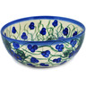 Polish Pottery Bowl 7&quot; Blue Violet UNIKAT