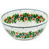 Polish Pottery Bowl 7&quot; Redberry Forest