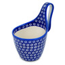 Polish Pottery Bowl with Loop Handle Azul Garden