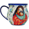Polish Pottery Bubble Mug 13 oz A Mother&#039;s Love UNIKAT