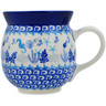 Polish Pottery Bubble Mug 16 oz Oceans Of Blue