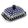 Polish Pottery Butter Dish 7&quot; Mosquito