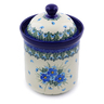 Polish Pottery Canister 8&quot; Forget Me Not UNIKAT
