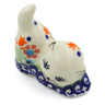Polish Pottery Cat Figurine 2&quot; Spring Flowers