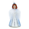 Glass Christmas Ball Ornament 6&quot; Angelic