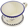 Polish Pottery Coffee Filter 5&quot; Poppies In The Snow