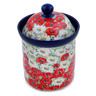 Polish Pottery Cookie Jar 8&quot; Spring Blossom Harmony UNIKAT