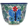 Polish Pottery Cup 3 oz Blue Butterfly Brigade UNIKAT