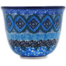 Polish Pottery Cup 3 oz Blue Kaleidoscope UNIKAT