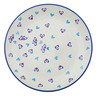 Polish Pottery Dinner Plate 10&frac12;-inch Dancing Hearts