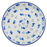 Polish Pottery Dinner Plate 10&frac12;-inch Heart Blues