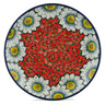 Polish Pottery Dinner Plate 10&frac12;-inch Sweet Red Petals UNIKAT