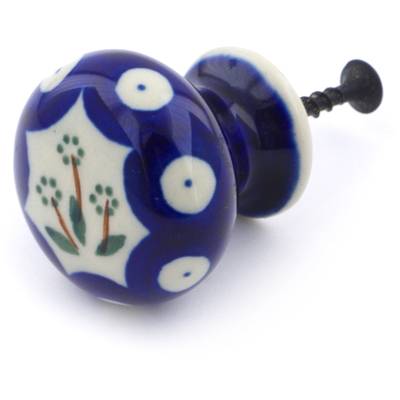 Polish Pottery Drawer knob 1-3/8 inch Springing Daisies