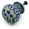 Polish Pottery Drawer knob 1-3/8 inch Water Tulip