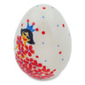 Polish Pottery Egg Figurine 2&quot; Princess In A Red Dress
