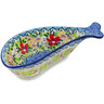 Polish Pottery Fish Shaped Platter 9&quot; Petal Dance UNIKAT