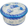 Polish Pottery Jar with Lid 4&quot; Arctic Village UNIKAT