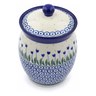 Polish Pottery Jar with Lid 6&quot; Water Tulip