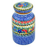 Polish Pottery Jar with Lid 7&quot; Poppy Dots UNIKAT