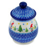 Polish Pottery Jar with Lid 8&quot; Twinkle Twinkle Little Gnome