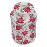 Polish Pottery Jar with Lid 9&quot; Bold Blooms UNIKAT
