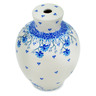 Polish Pottery Lamp Base 6&quot; Blue Grapevine