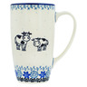 Polish Pottery Latte Mug Happy Cows