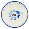 Polish Pottery Mini Plate, Coaster plate Blue Spring Blue