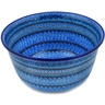 Polish Pottery Mixing Bowl 12-inch (8 quarts) Blue Kaleidoscope UNIKAT