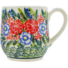 Polish Pottery Mug 12 oz Botanical Bliss UNIKAT