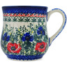 Polish Pottery Mug 13 oz Full Garden UNIKAT