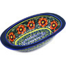 Polish Pottery Oval Baker 9&quot; Poppies All Around UNIKAT