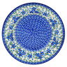 Polish Pottery Pasta Bowl 9&quot; Blue Blossom
