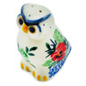 Polish Pottery Pepper Shaker 2&quot; Red Pansy