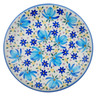 Polish Pottery Plate 10&quot; Azure Field UNIKAT